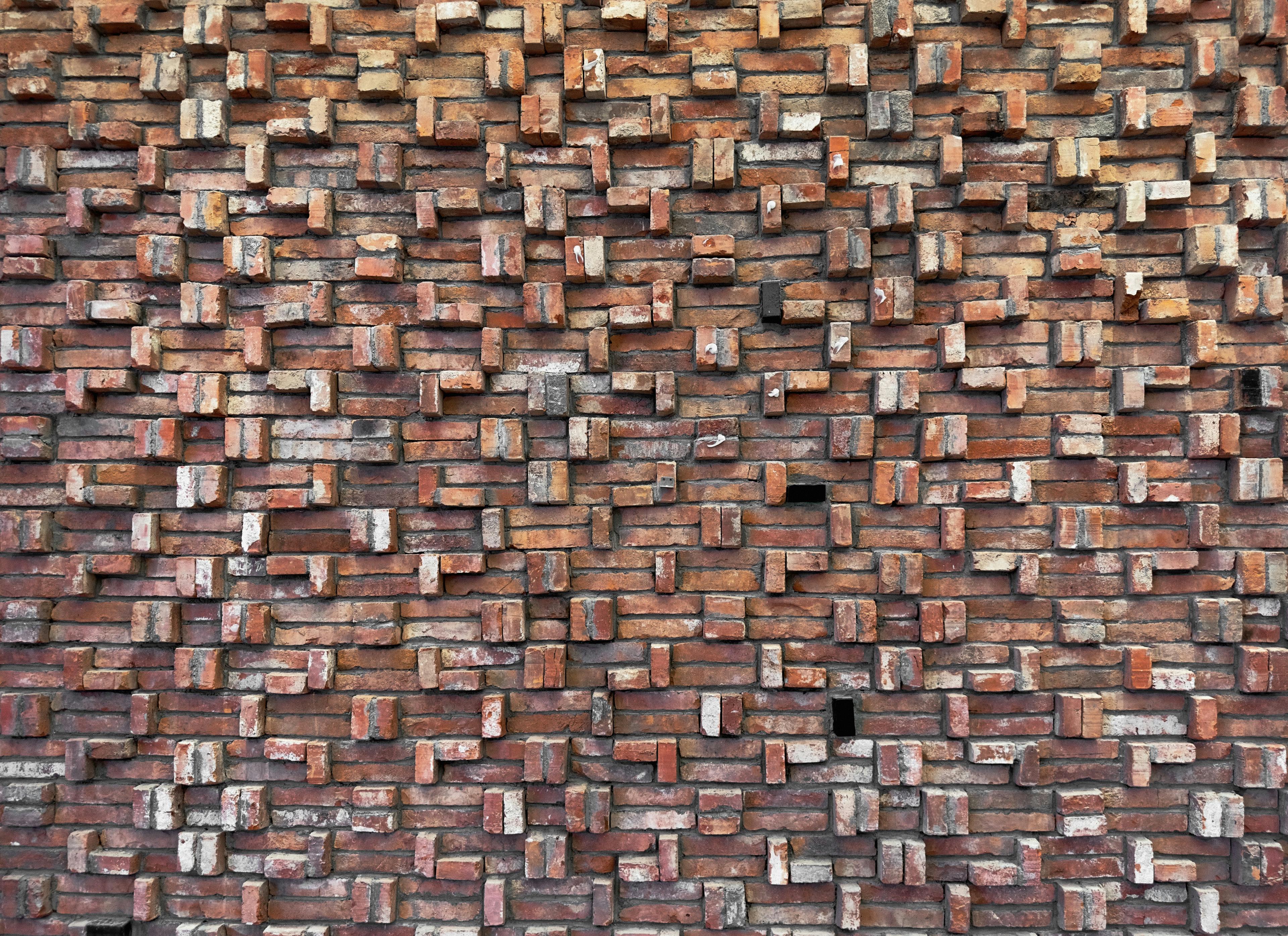 Beautiful brick wall facade of modern building